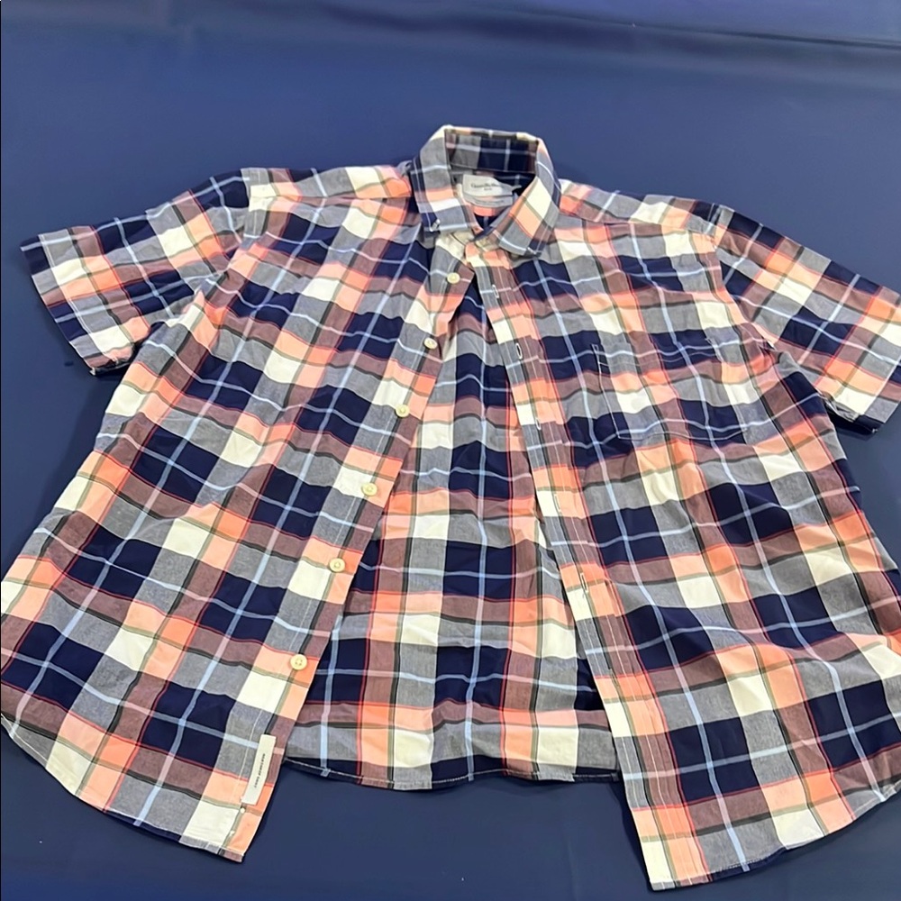 Goodfellow & Co Blue and Pink Casual Button Down Shirt
